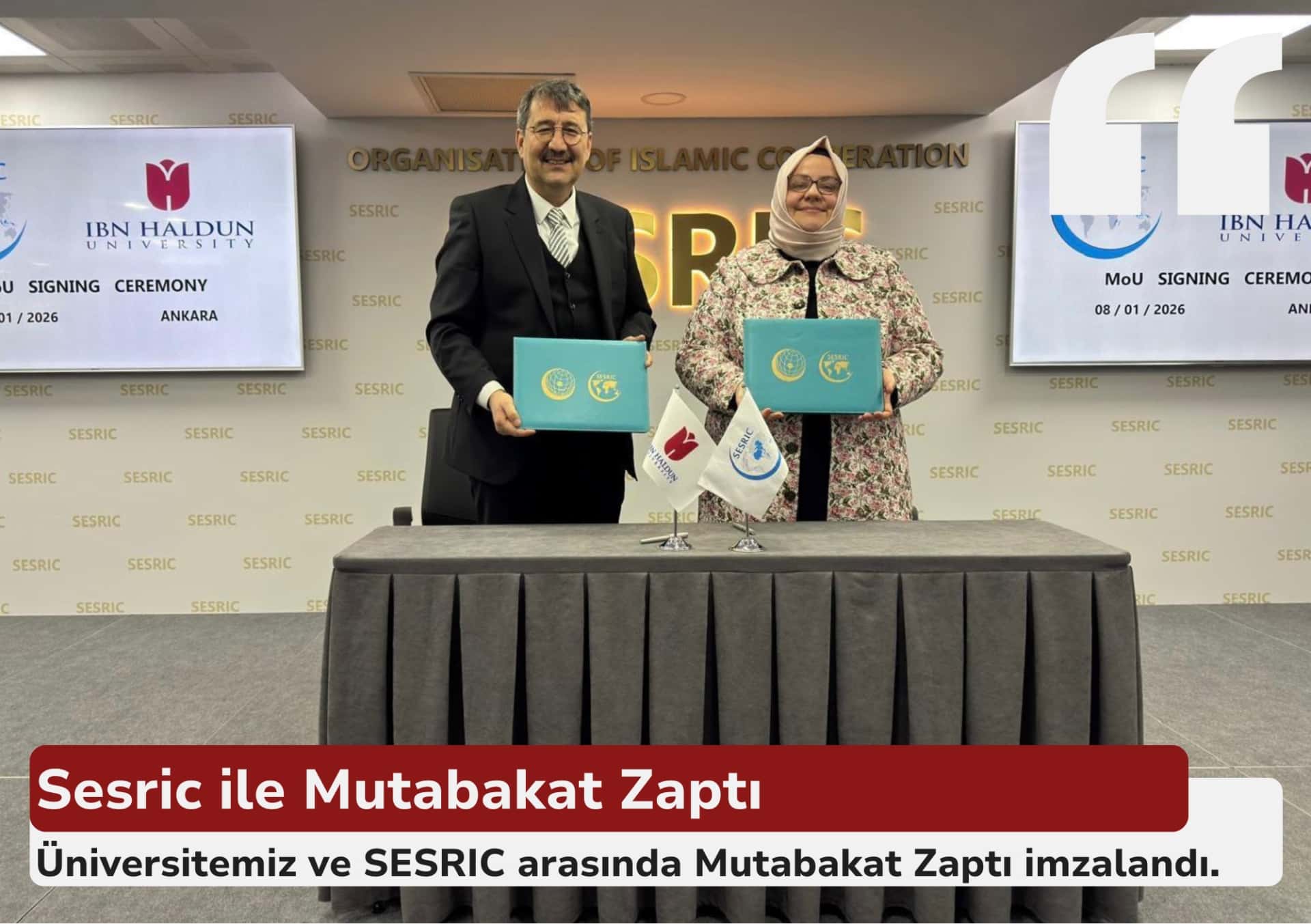 Memorandum of Understanding Signed Between Ibn Haldun University and SESRIC
